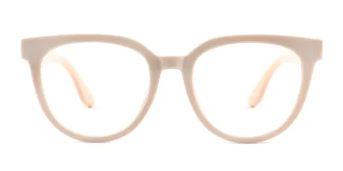 J825 Gillian Round,Oval white glasses