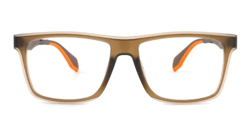 J892 Arlo Rectangle brown glasses
