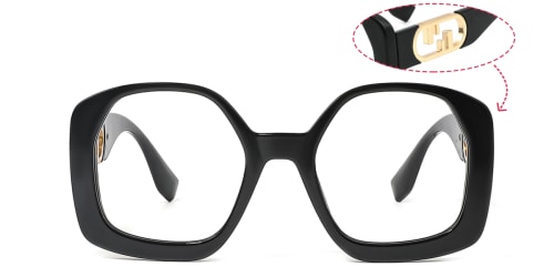 K3915 Stacia Cateye,Rectangle black glasses