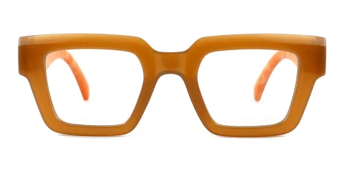 KJ2398 Nadia Rectangle brown glasses