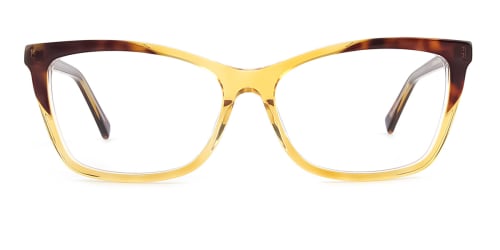 L7316 emerald Rectangle yellow glasses