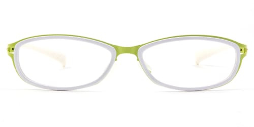 LE415 Agnes Oval white glasses