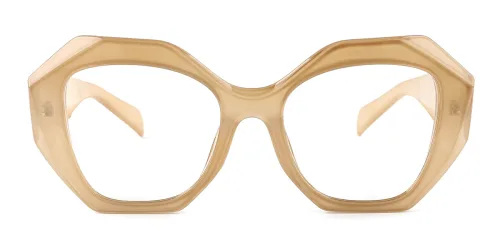 LH002 Flint Geometric brown glasses