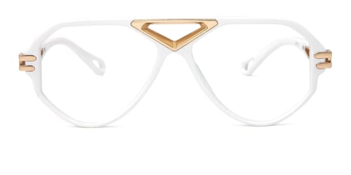 LH019 Ari Rectangle,Aviator,Geometric white glasses