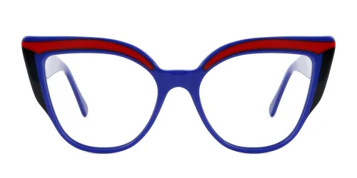 LJ9031 Hughes Cateye blue glasses