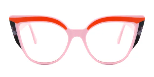 LJ9031 Hughes Cateye pink glasses