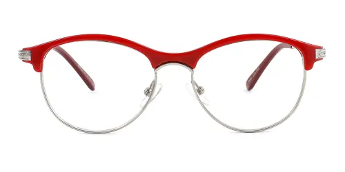 M034 Marguerite Oval red glasses