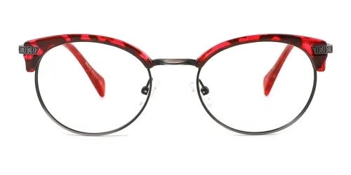 M045 Reynolds Round,Oval red glasses