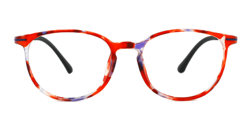 M055 Keena Oval red glasses