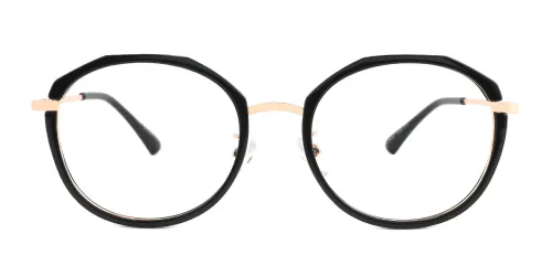 M063 Mandi Oval black glasses