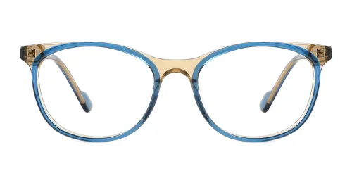 M09 Dorsey Oval blue glasses