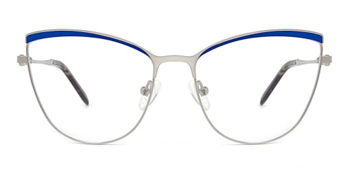 M1006 Alina Cateye blue glasses
