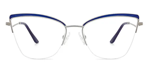 M1016 April Cateye blue glasses
