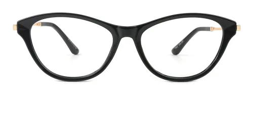 M118 Charlotte Cateye,Oval black glasses