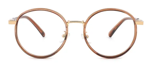 M121 Kinsey Round,Oval brown glasses
