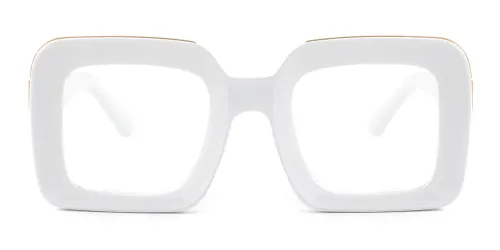 M404 Kerry Rectangle white glasses
