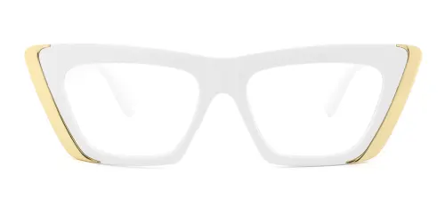 M442 Land Cateye white glasses