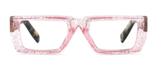 M453 Chris Rectangle pink glasses