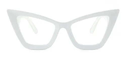 M459 Cecilia Cateye white glasses
