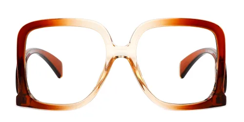 M491 Aliya Rectangle brown glasses