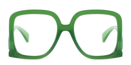 M491 Aliya Rectangle green glasses