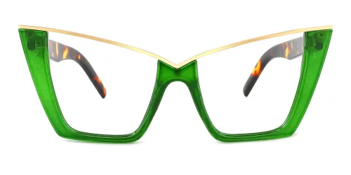 M493 Yvonne Cateye green glasses