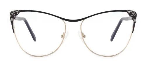 M6813 Audrey Cateye black glasses