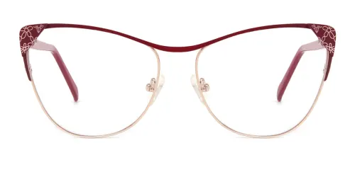 M6813 Audrey Cateye red glasses