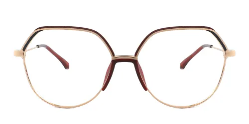 MB2308 Durand Geometric red glasses