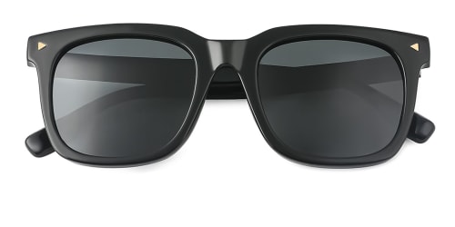 P017 Ferris Rectangle black glasses