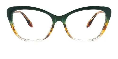 P5004-1 Linn Cateye, green glasses