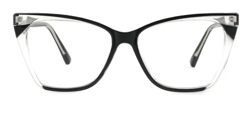 P5009 Darleen Cateye,Rectangle black glasses