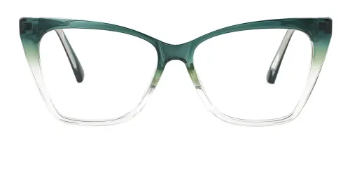 P5009 Darleen Cateye,Rectangle green glasses