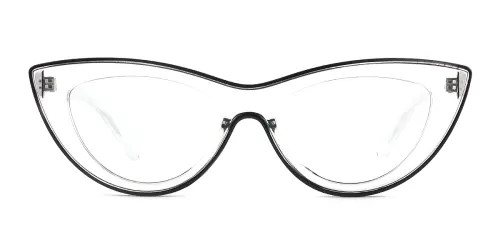 P5203 Almond Cateye black glasses