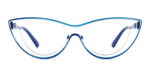 P5203 Almond Cateye blue glasses