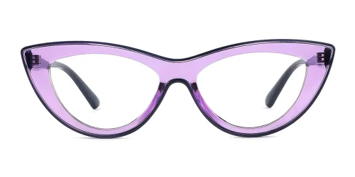 P5203 Almond Cateye purple glasses
