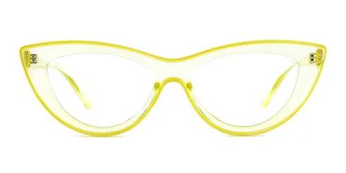P5203 Almond Cateye yellow glasses