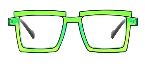 P5207 Flossie Rectangle green glasses