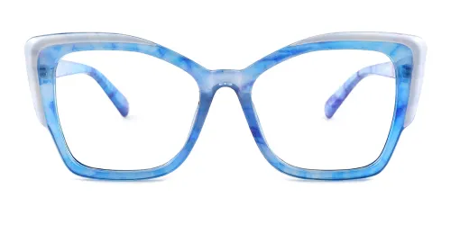 P5217 Xing Cateye blue glasses