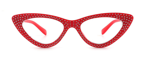 PD63 Margot Cateye red glasses