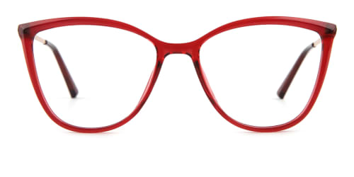 R87073 Ardith Cateye red glasses
