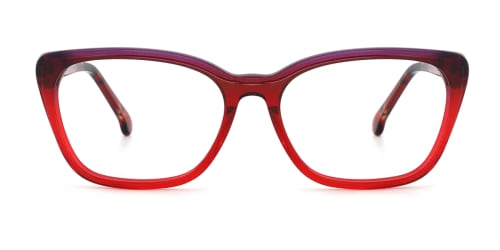 RD3131 Kaelyn Cateye red glasses