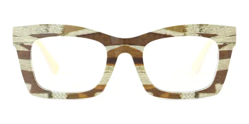 S726 York Rectangle brown glasses