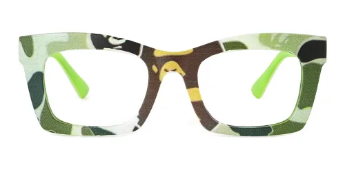 S726 York Rectangle green glasses