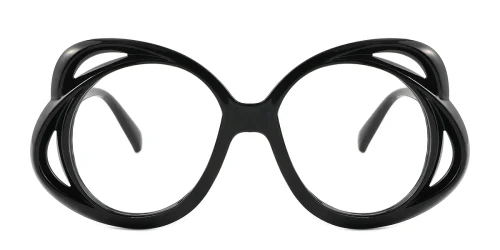 T1066 Blizzard Round,Butterfly black glasses