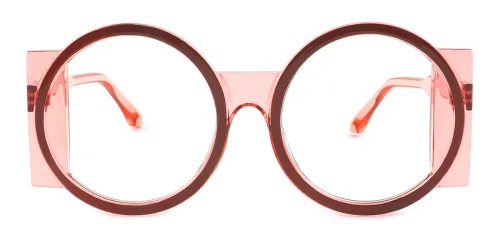 T1068 Nettie Round pink glasses