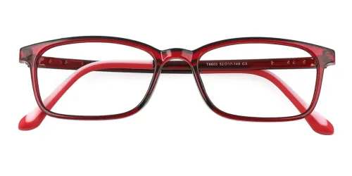 T8603 Fanny Rectangle red glasses