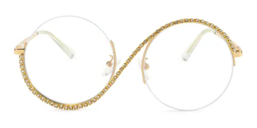 T95929 Xaviera Round gold glasses