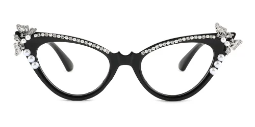 T97112 Wilder Cateye black glasses