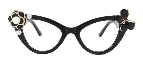 TE5122 Higgins Cateye black glasses